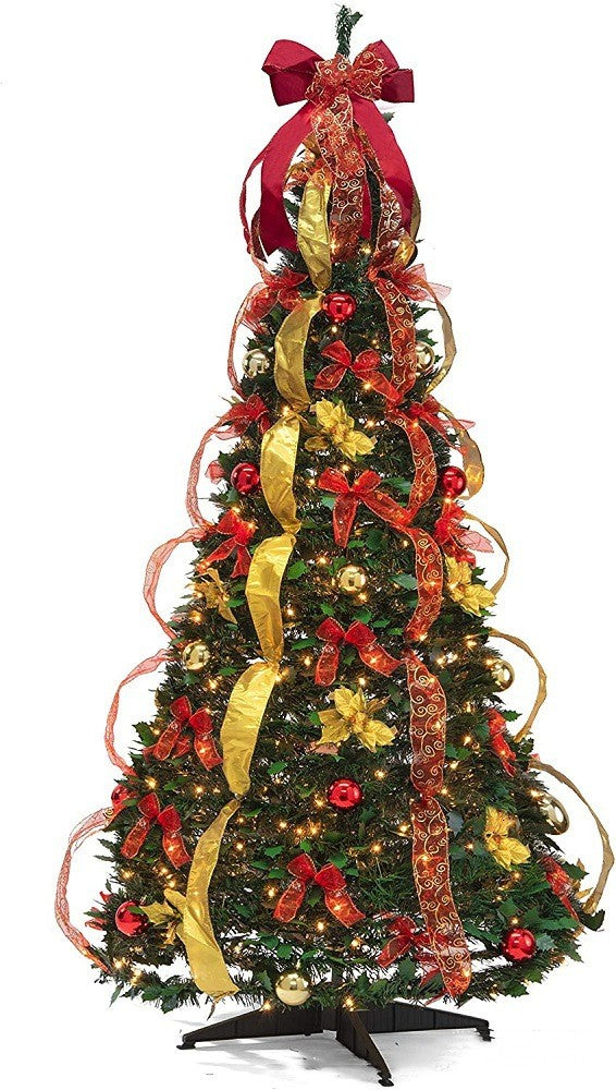SpiralGlow™ Foldable Christmas Tree – Vibrant, Easy-Setup Holiday Décor