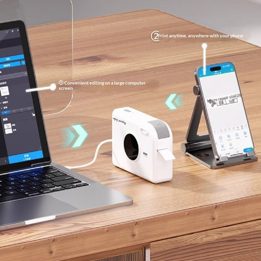 Portable Bluetooth Label Printer – Fast, Ink-Free Transfer Printing