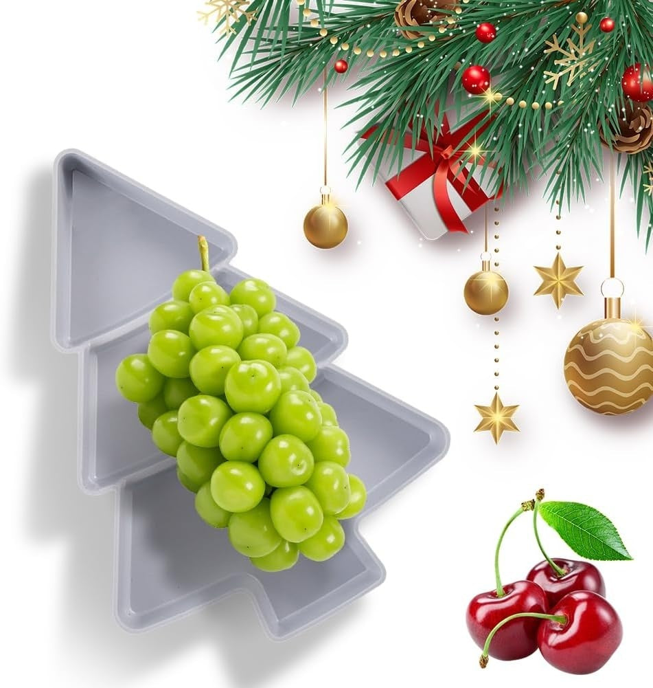 🎄 Christmas Tree Shaped Fruit Platter – Multi-Function Snack & Dessert Serving Tray