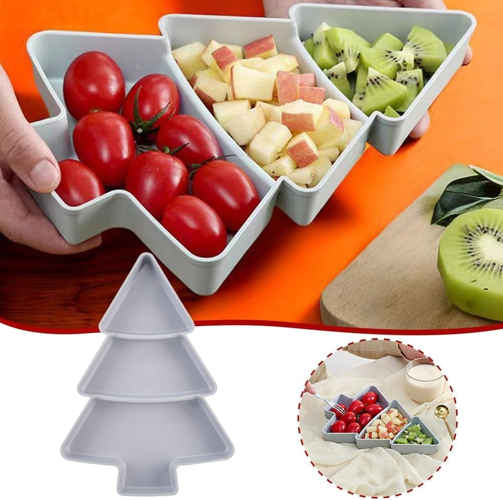 🎄 Christmas Tree Shaped Fruit Platter – Multi-Function Snack & Dessert Serving Tray