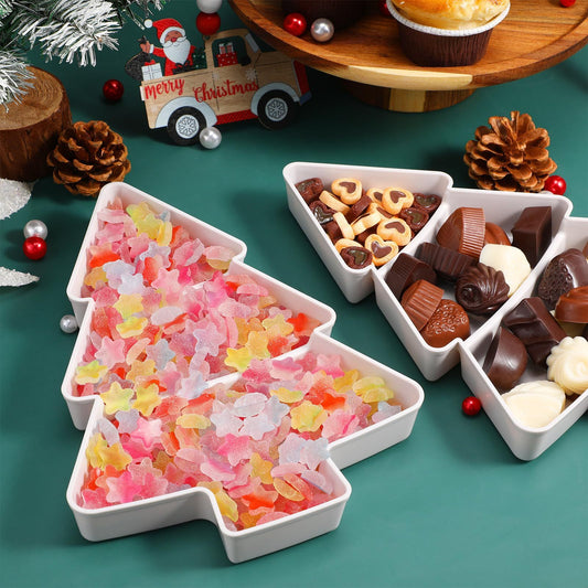 🎄 Christmas Tree Shaped Fruit Platter – Multi-Function Snack & Dessert Serving Tray
