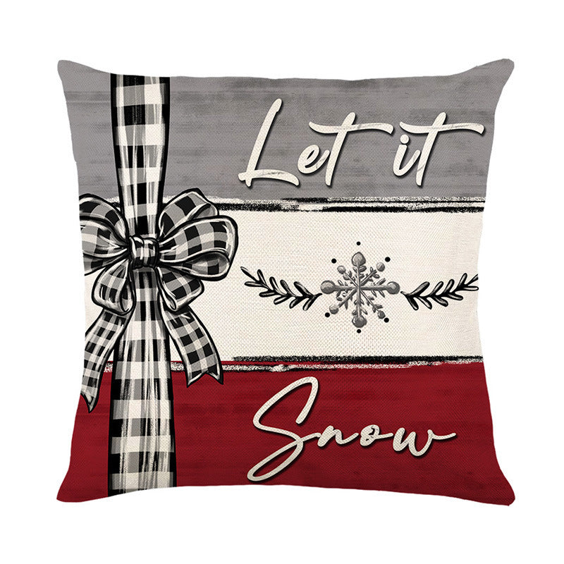 🎄 Christmas Cushion Cover Pillowcase – 2024 Merry Christmas Home Decor