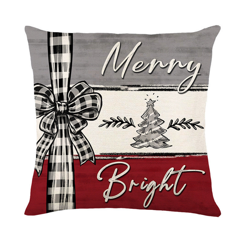 🎄 Christmas Cushion Cover Pillowcase – 2024 Merry Christmas Home Decor