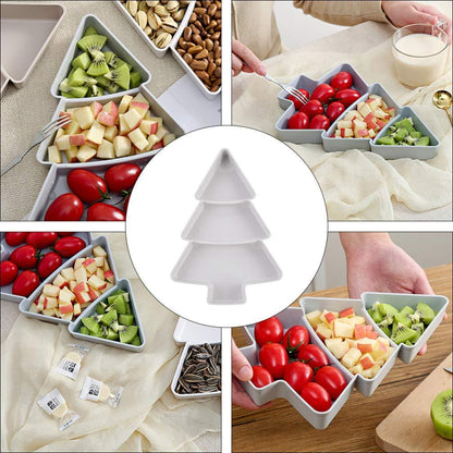 🎄 Christmas Tree Shaped Fruit Platter – Multi-Function Snack & Dessert Serving Tray