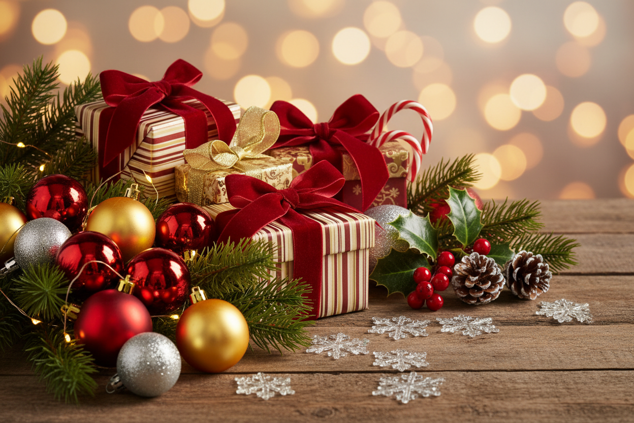 Christmas based banner and the store is all about Christmas items so great a realistic banner for christmas no texts