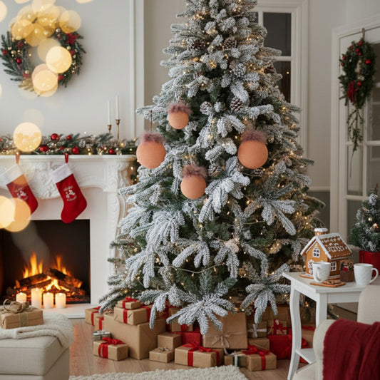 ✨ 4PCS Premium Glass Christmas Ball Ornaments – Shiny Holiday Tree Hanging Decorations | FBA Ready